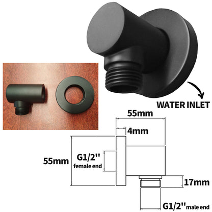 OPAL BLACK ROUND SHOWER SLIDE WITH 3 FUNCTION HANDHELD SHOWER - The Tile Collection™