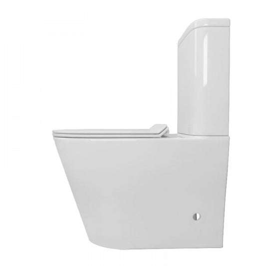 SANEUX OVERHEIGHT RIMLESS BTW TOILET SUITE 642x380x850MM