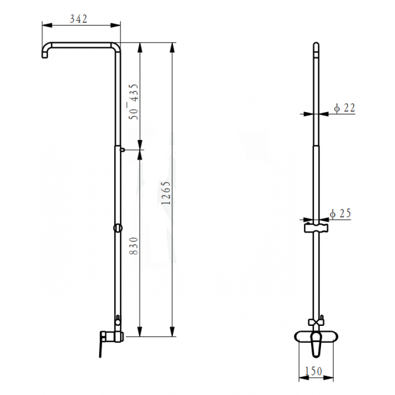 OPAL ROUND 3 IN 1 SHOWER STATION WITH OUTER MIXER - 2 COLOURS - The Tile Collection™