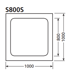 Square Showerdome 1000mm x 1000mm