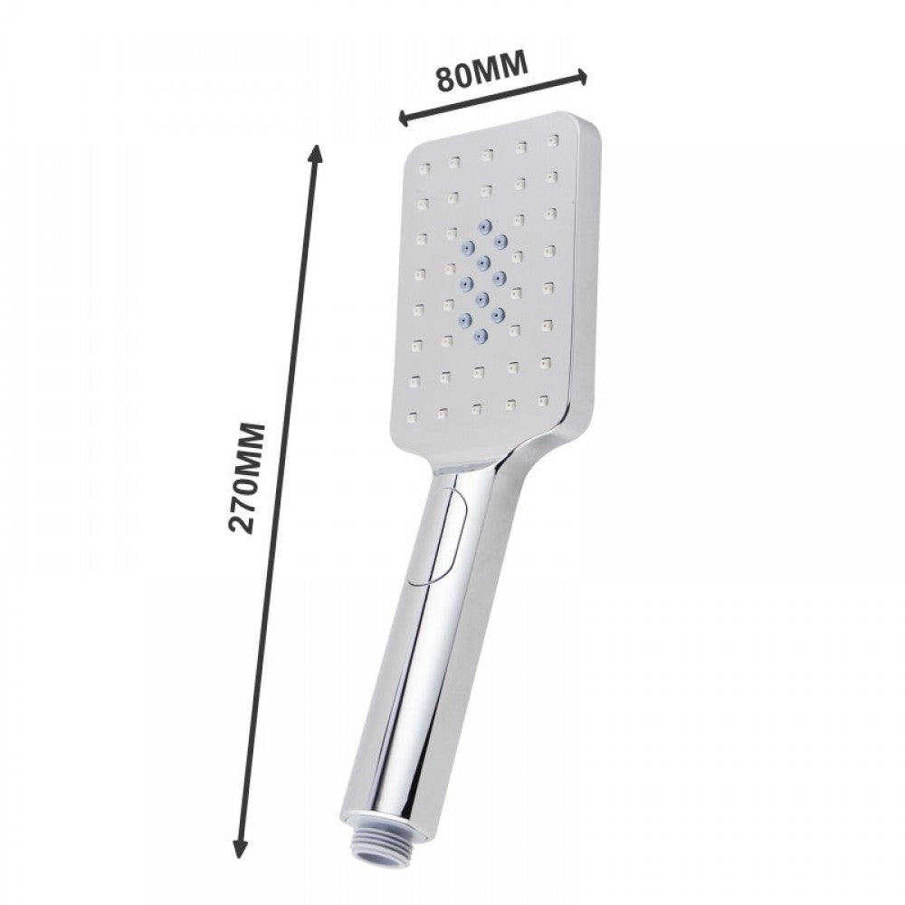 FUSION SQUARE RAIN SHOWER SET WITH EXTERNAL MIXER - CHROME